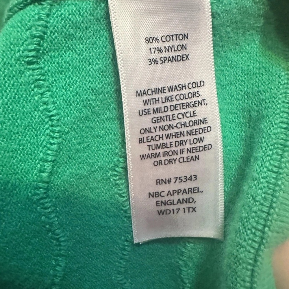 Cynthia Rowley Jade Green Sleeveless Textured Knit Sweater Dress - Size L - Picture 5 of 8